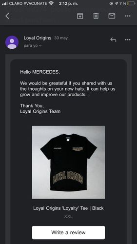 Customer photo review of Loyal Origins 'Loyalty' Tee | Black