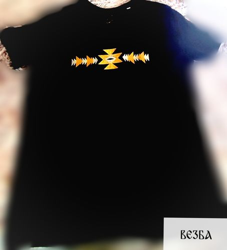 Customer photo review of Тениска бродирана с "златна" шевица "Канатица"