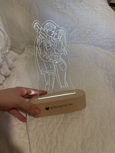 Customer photo review of מנורת ציור אישית