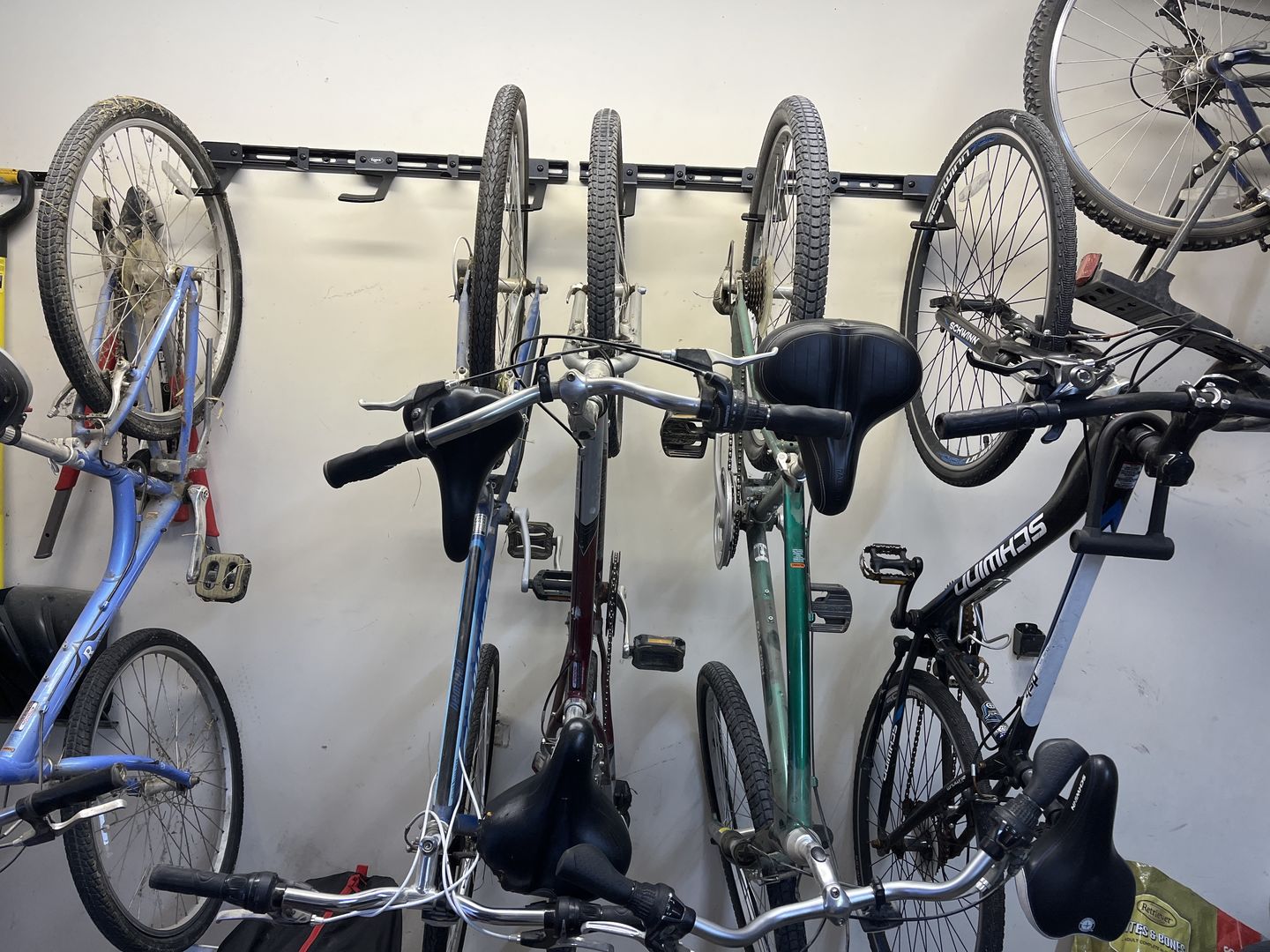 Customer photo review of Wall Mounted Bike Rack for 6 Bikes