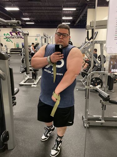 Customer photo review of Personal Record Cut-off Tank-PR301- Blue Stone