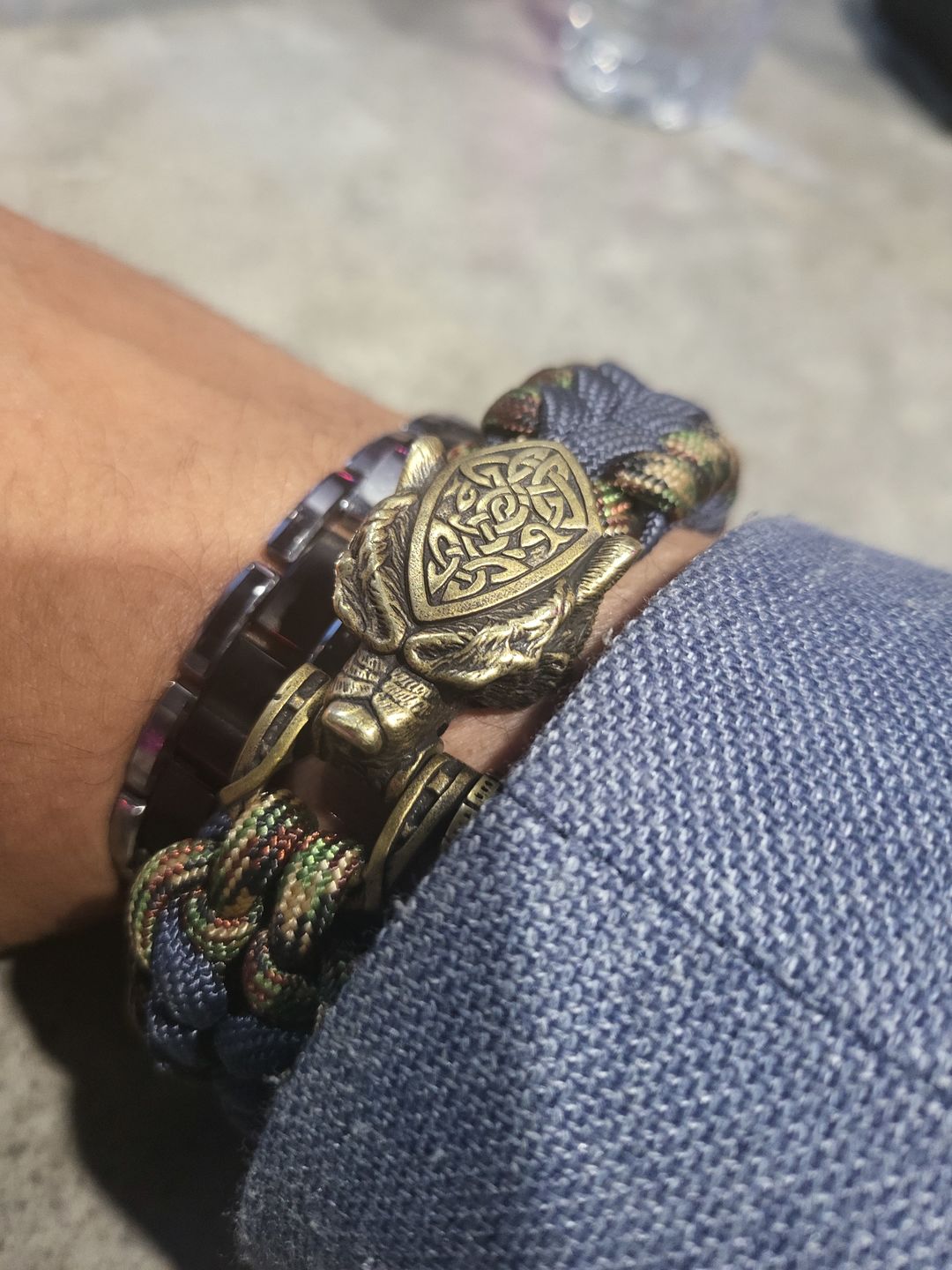 Customer photo review of Vikings Bear Paracord Bracelet