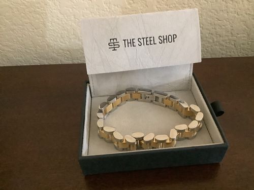 Customer photo review of Two Tone Watch Link Bracelet