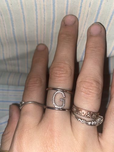 Customer photo review of Anello con lettera
