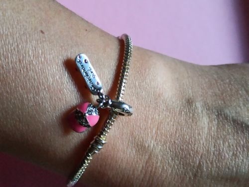 Customer photo review of 925 Sterling Silver Skater Girl Charm