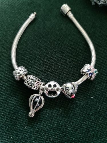 Customer photo review of 925 Sterling Silver Golden Retriever Charm