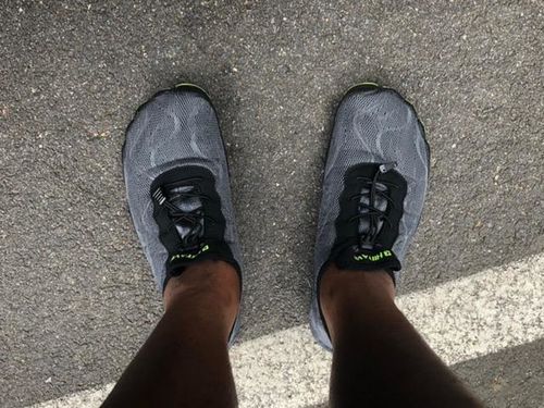 Customer photo review of Hiitave Men's Barefoot Mesh Water Shoes