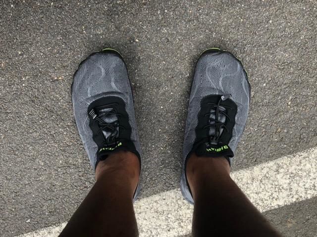 Customer photo review of Hiitave Men's Barefoot Mesh Water Shoes