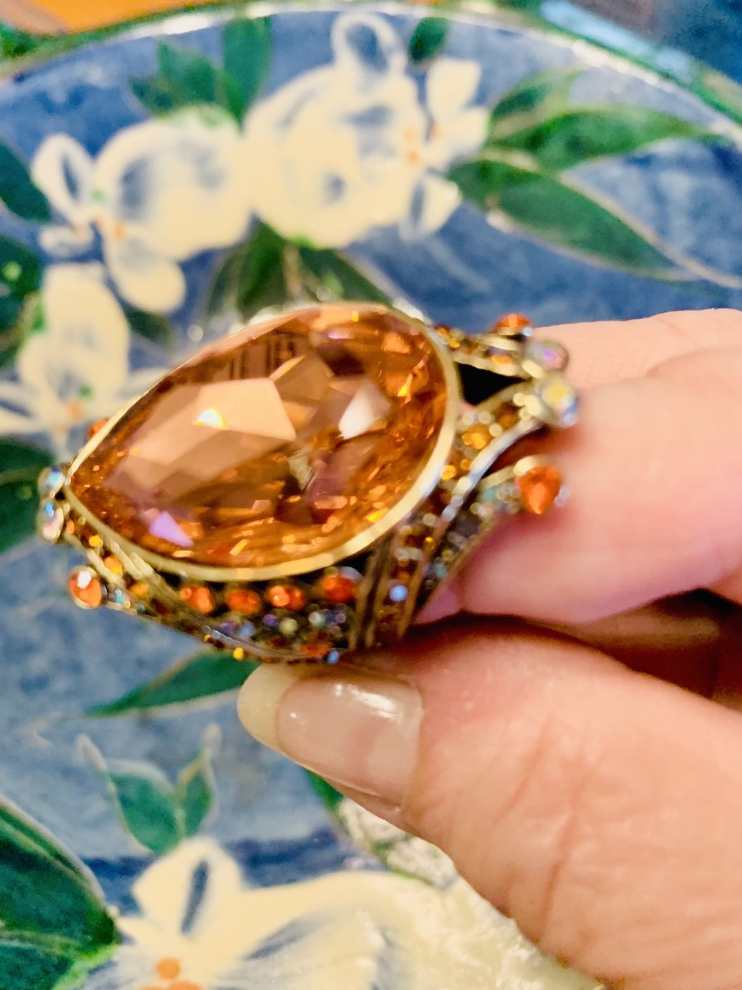 Customer photo review of HEIDI DAUS®"Make Some Waves" Crystal Statement Ring