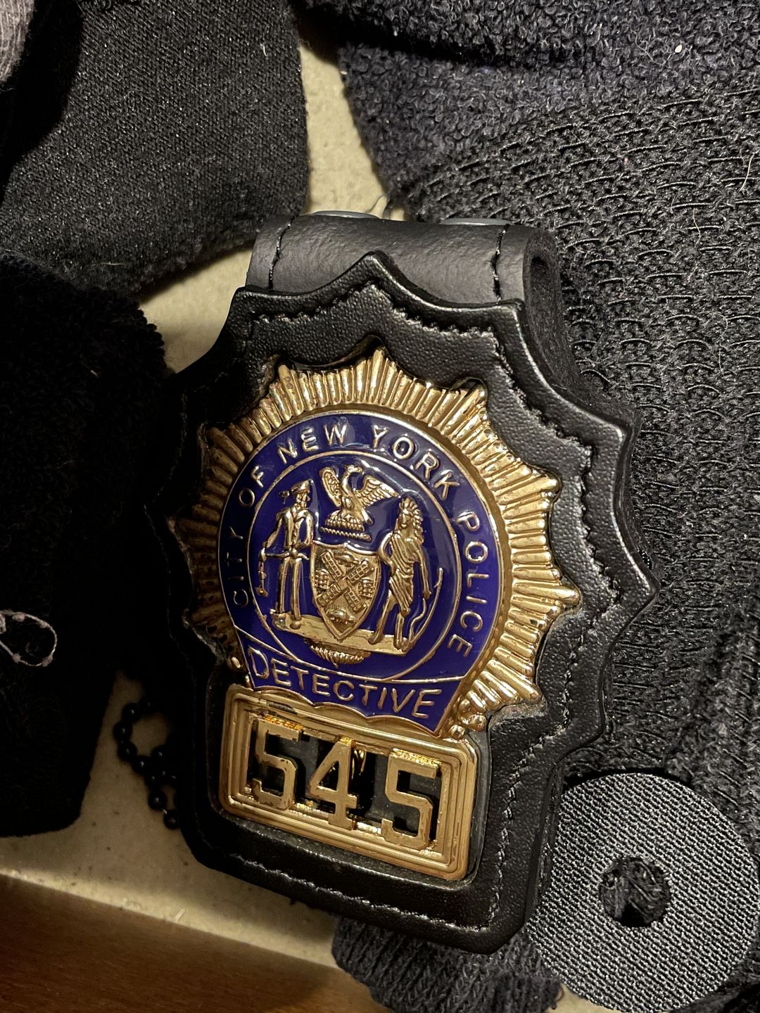 Customer photo review of NY New York Detective Police Badge Replica Movie Props *Customizable Badge Number*