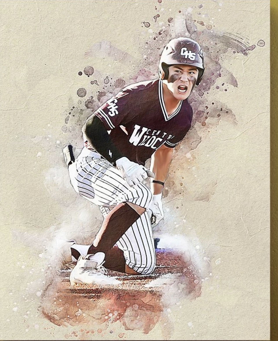 Customer photo review of Personalized baseball photo Painting