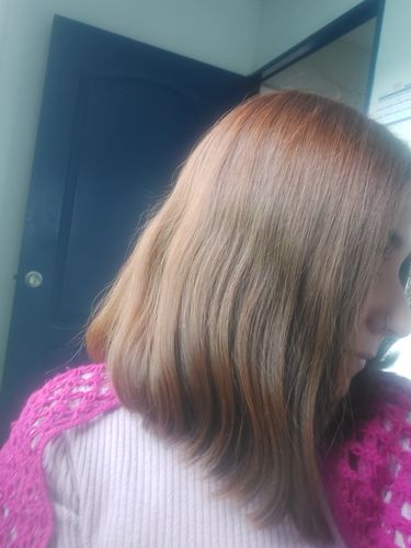 Reseña con foto de un cliente sobre Pack 2 Hennas Jamila Hair -  Cobrizo Natural y Duradero  👩🏼‍🦰