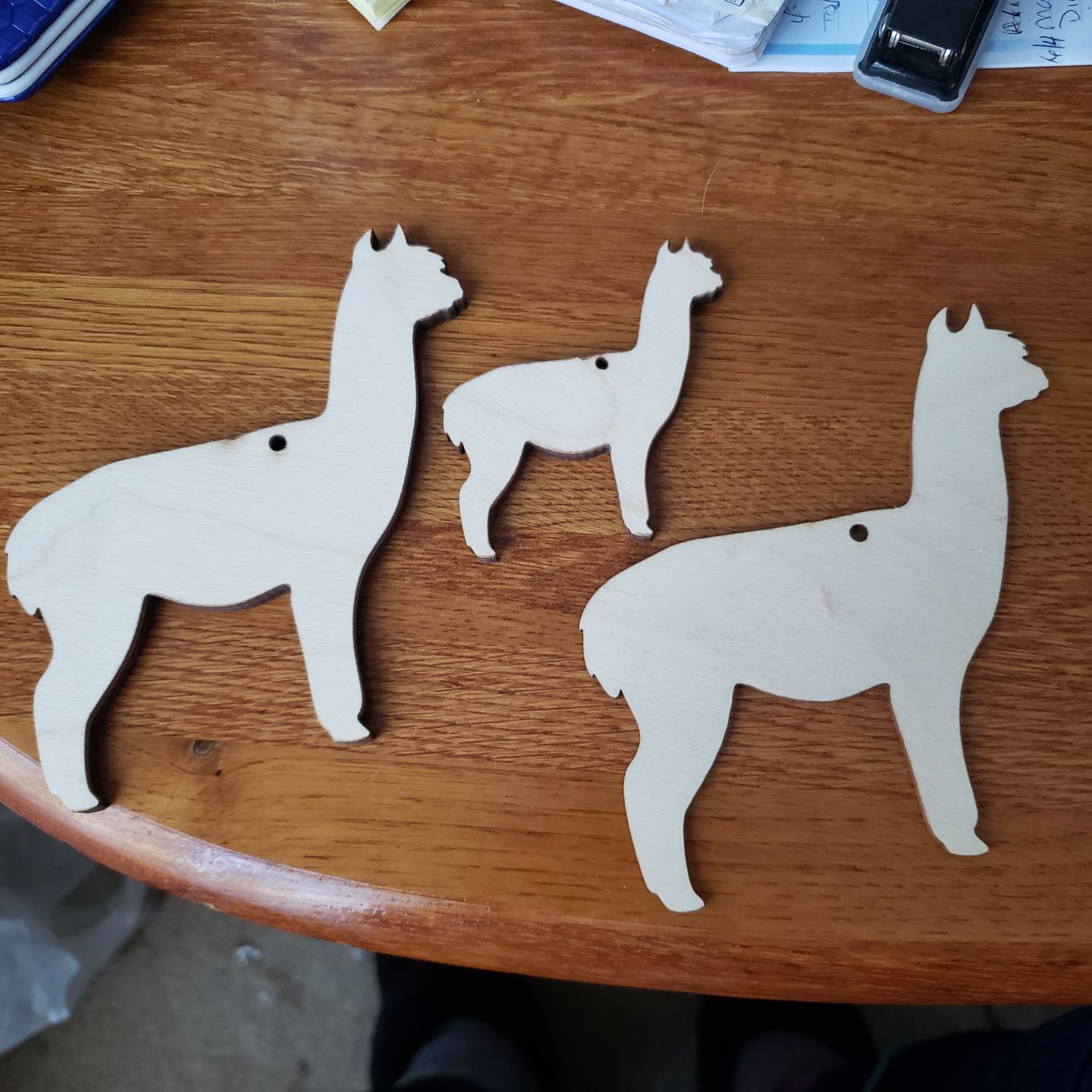 Customer photo review of Unfinished Wooden Alpaca Shape - Animal - Craft - up to 24" DIY