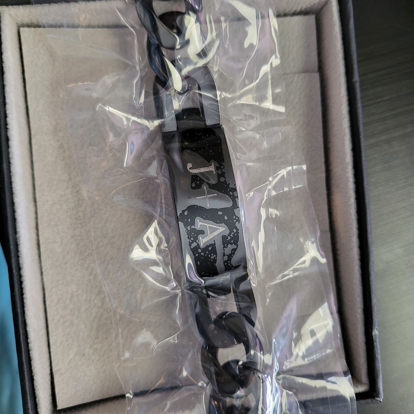 Customer photo review of 14mm Cuban Link Engravable ID Bracelet