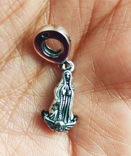Customer photo review of 925 Sterling Silver Virgin of Guadalupe Charm