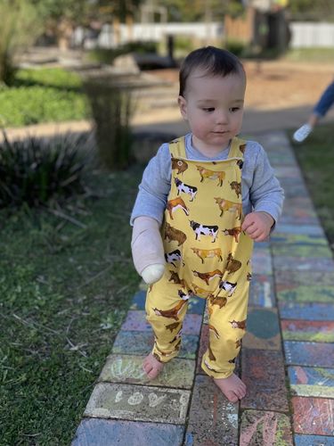 Customer photo review of Cows Long Leg Overalls