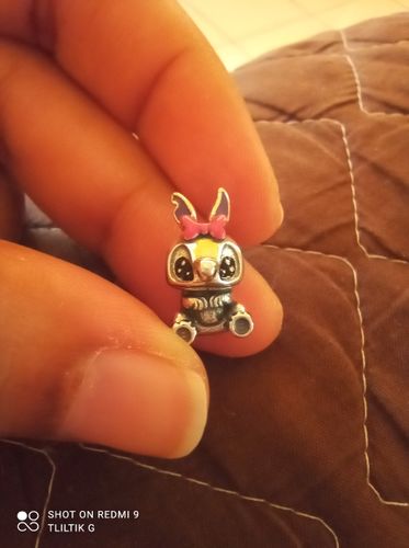Customer photo review of 925 Sterling Silver Cute Bunny Rabbit Charm