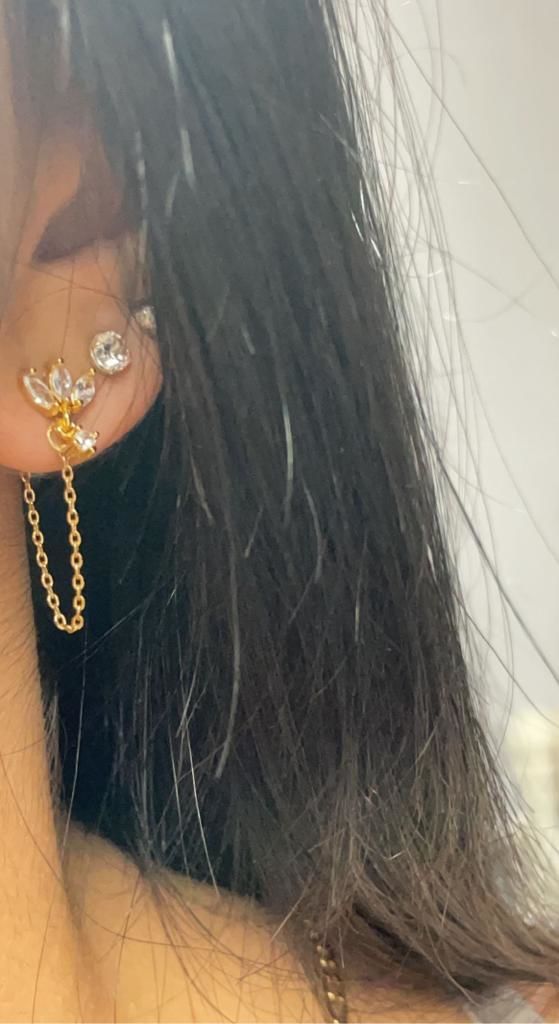 Customer photo review of Keshi Ohrstecker | 18K vergoldet