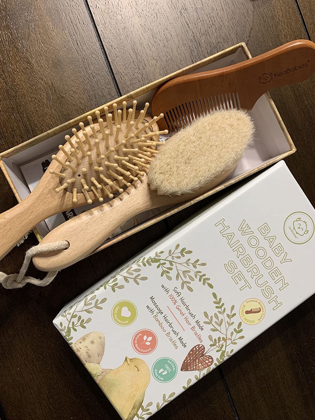 Customer photo review of Baby Hair Brush and Comb Set