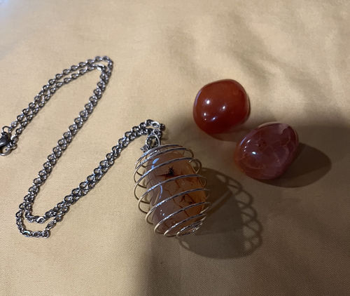 Customer photo review of 3 Piece Carnelian Set
