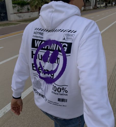 Customer photo review of Felpa Hoodie Notre Human Being