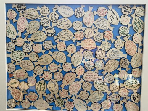 Customer photo review of Unfinished Wooden Blue Tang Fish Silhoutte - Craft- up to 24" DIY