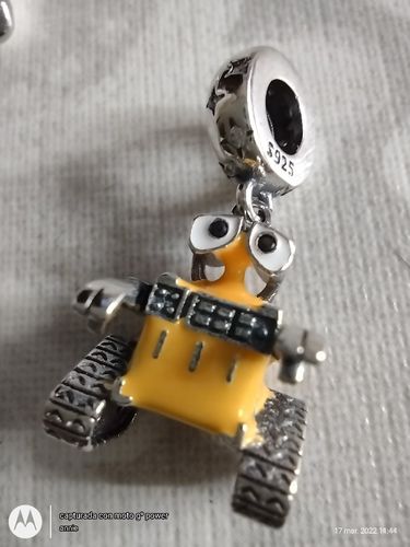 Customer photo review of 925 Sterling Silver Robot Charm