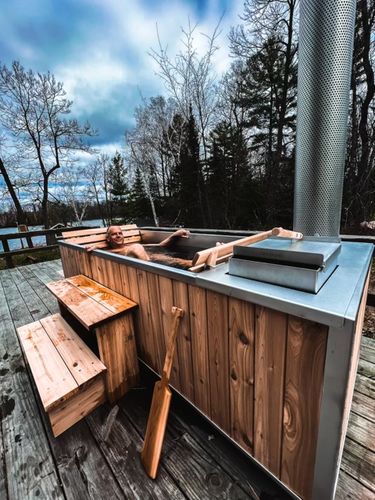 Customer photo review of Wood Burning Hot Tub