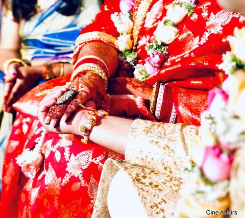Customer photo review of Tango Red Woven Banarasi Brocade Festive Saree