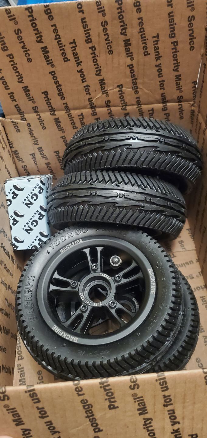 Customer photo review of Backfire Hammer 160mm Pneumatic Tires and Parts