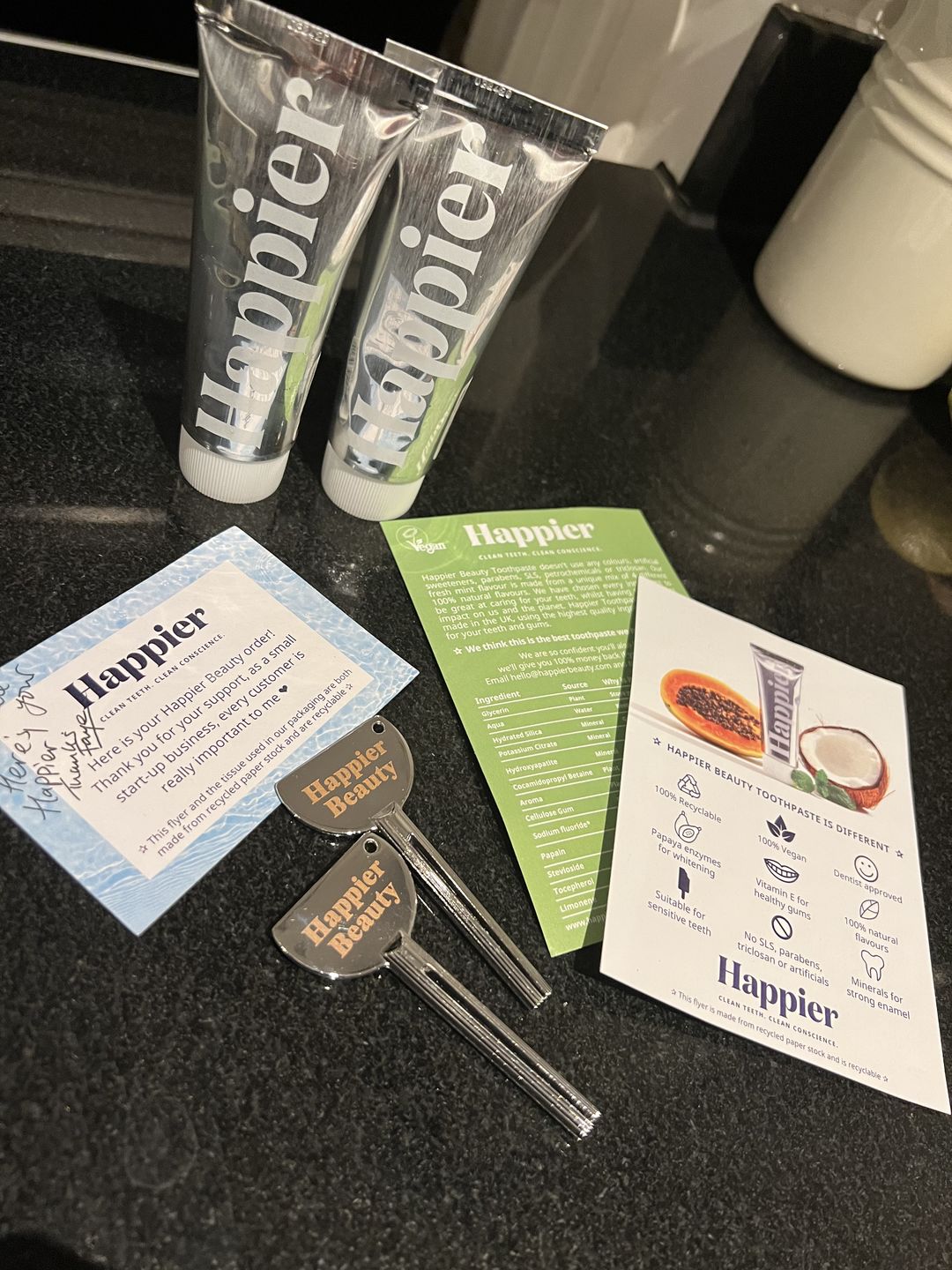 Customer photo review of Happier Toothpaste