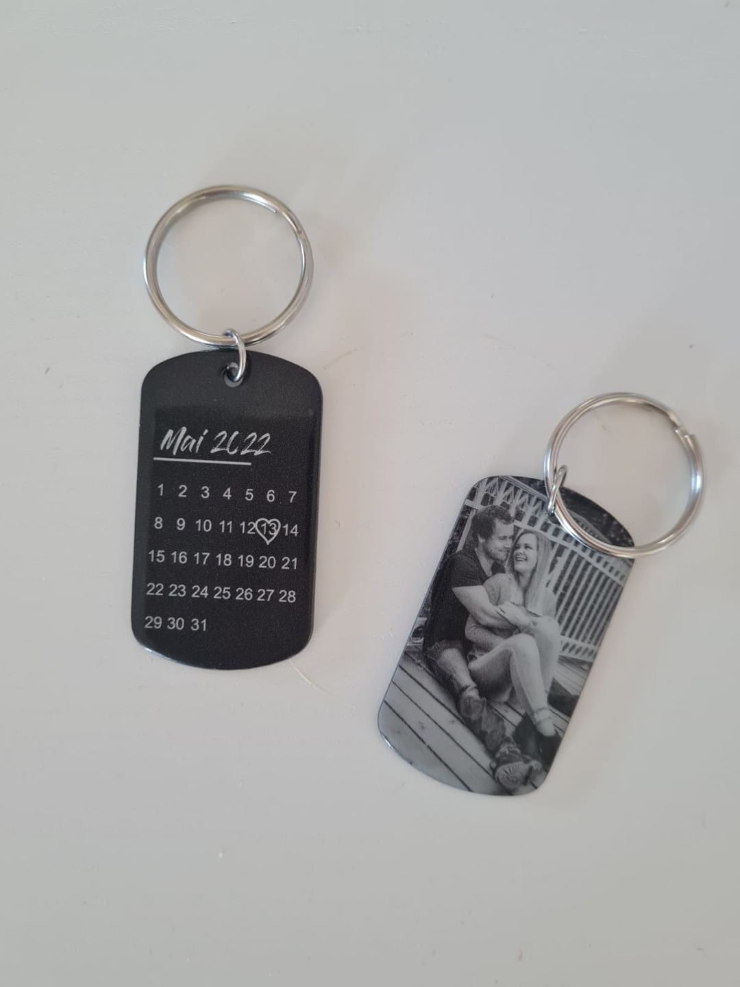 Customer photo review of Personalisierter Military Schlüsselanhänger "Unser Tag"