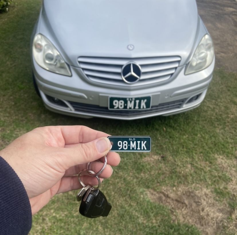 Customer photo review of QLD Colour Licence Plate Custom Keychain