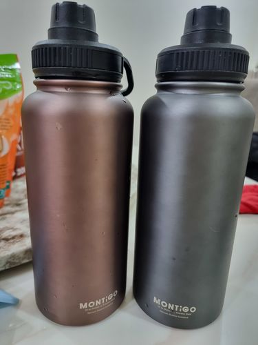 Customer photo review of Metallic Ace Bottle Blue Steel/Pink Mauve 950ml (32oz) 2-Pack Bundle