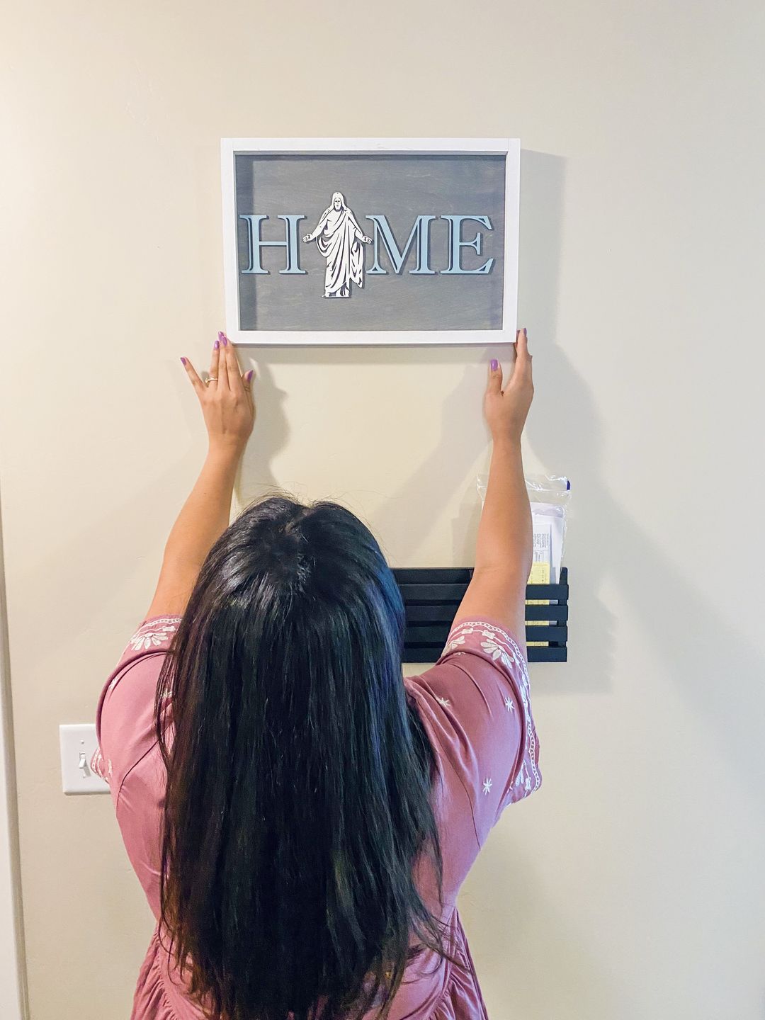 Customer photo review of Christ Centered Home Sign