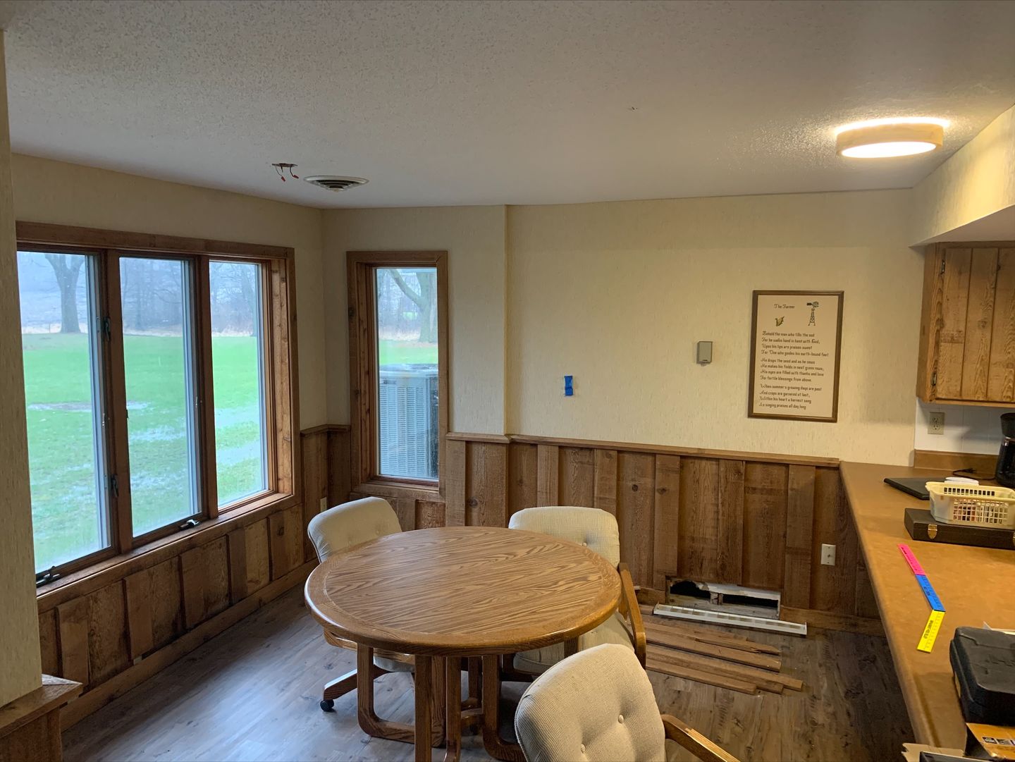 Customer photo review of Scandinavian Wood LED Flush Mount Light