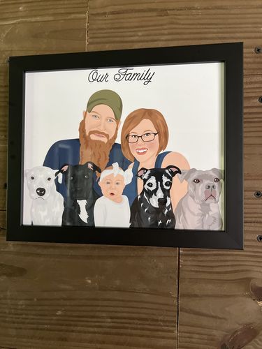 Customer photo review of Custom Fur-mily Portrait