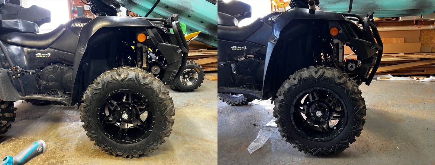Customer photo review of 2 Inch | Suzuki King Quad 500/750 Lift Kit (2010+)