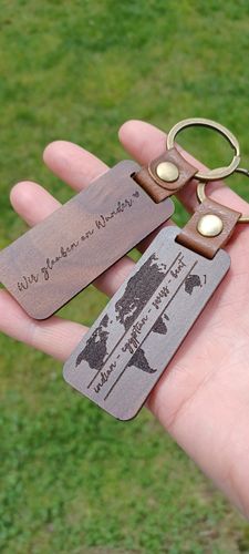 Customer photo review of Personalisierter Schlüsselanhänger aus Holz