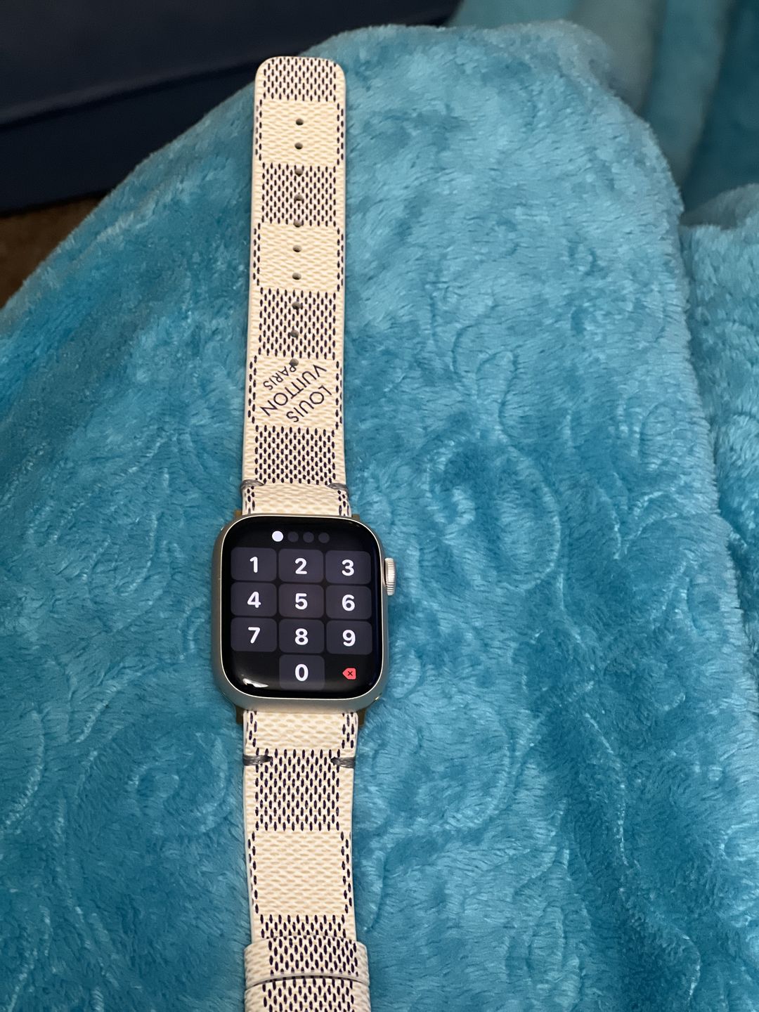 Customer photo review of Apple Watch Band Classic LV Monogram Damier Azur