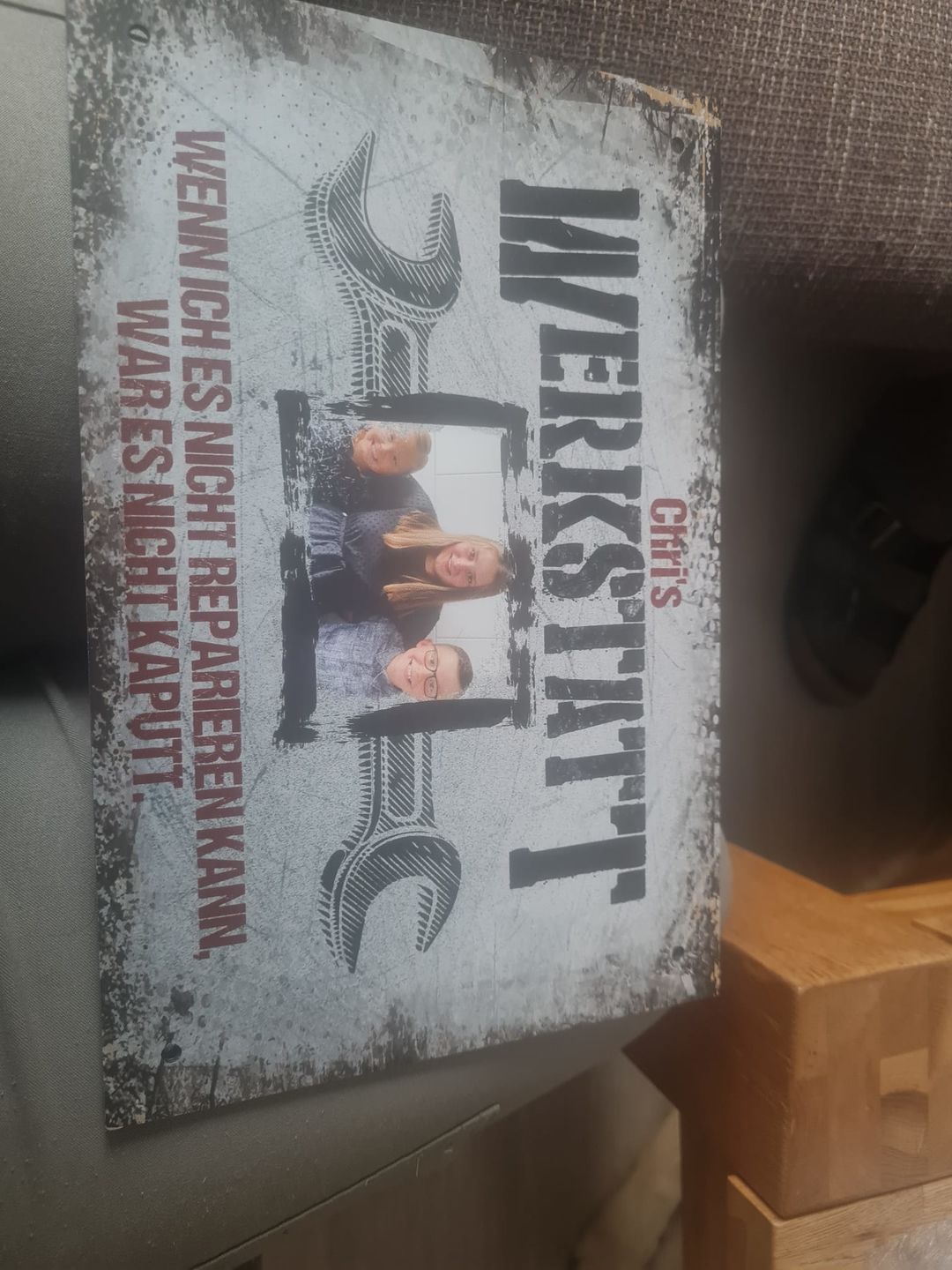 Customer photo review of Meine Werkstatt Fotoupload - Heimwerker-Türschild