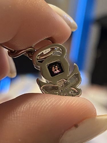 Customer photo review of Guardian Angel Keychain Personalized Photo Projection Keychain