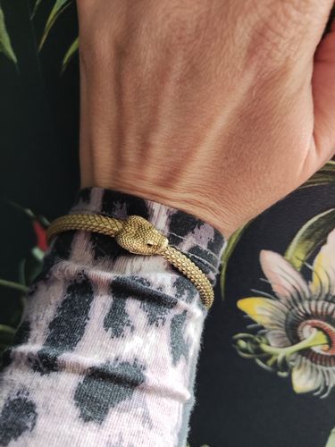 Customer photo review of Brass Ouroboros Bracelet