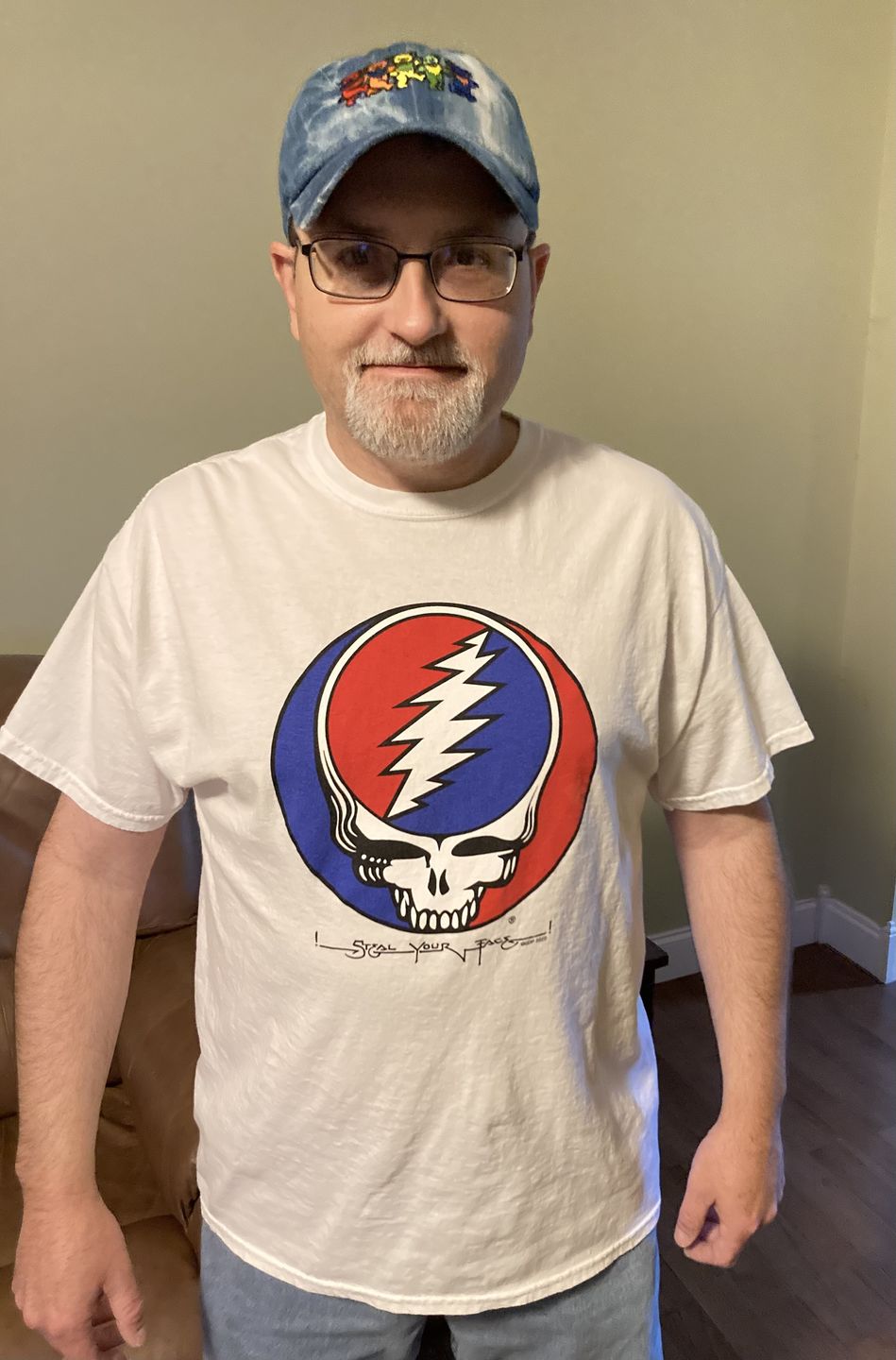 Customer photo review of Grateful Dead Steal Your Face T Shirt