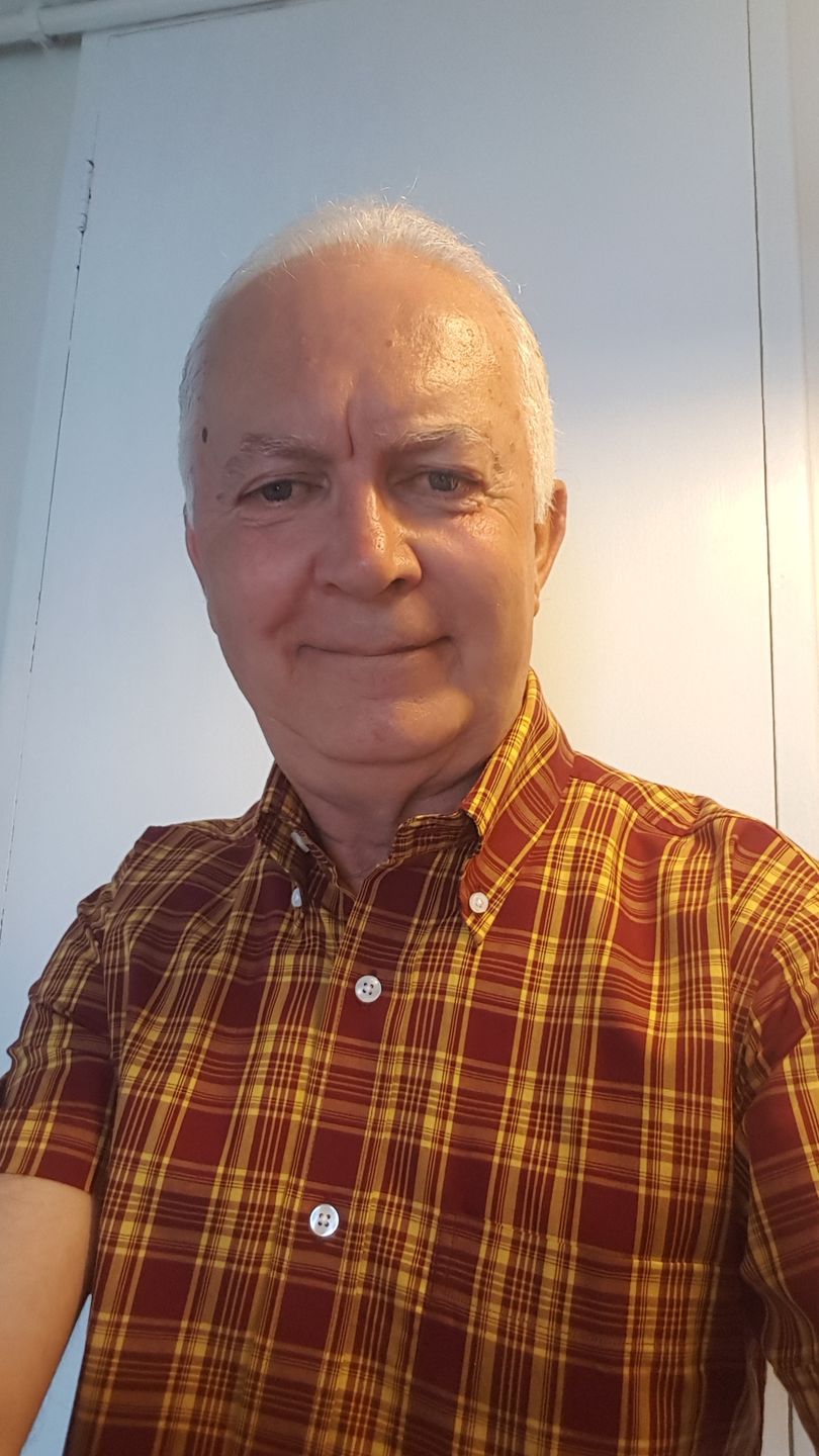Customer photo review of Burgundy & Mustard Check Shirt- CK-51 -