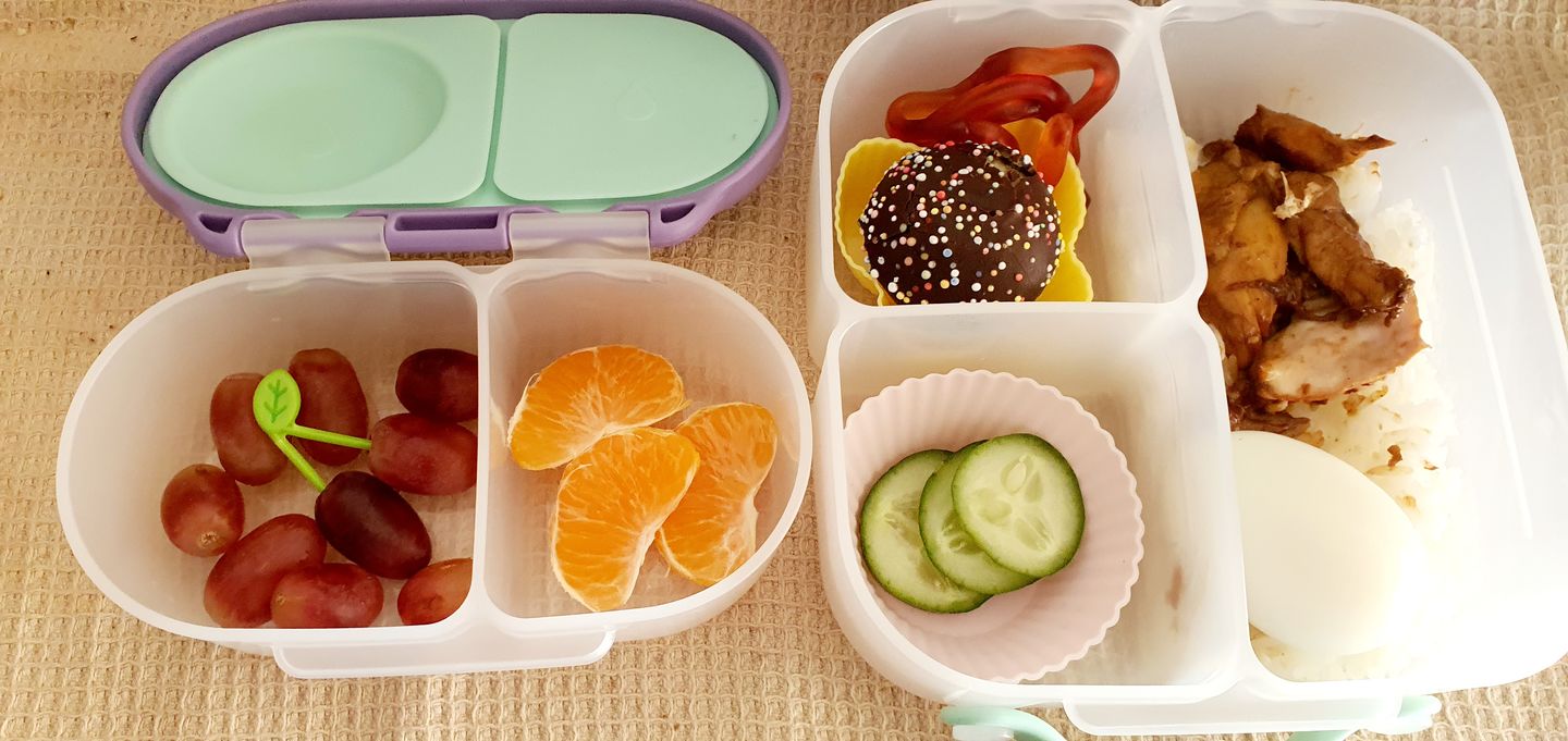 Customer photo review of b.box Mini Lunchbox - Lilac Pop
