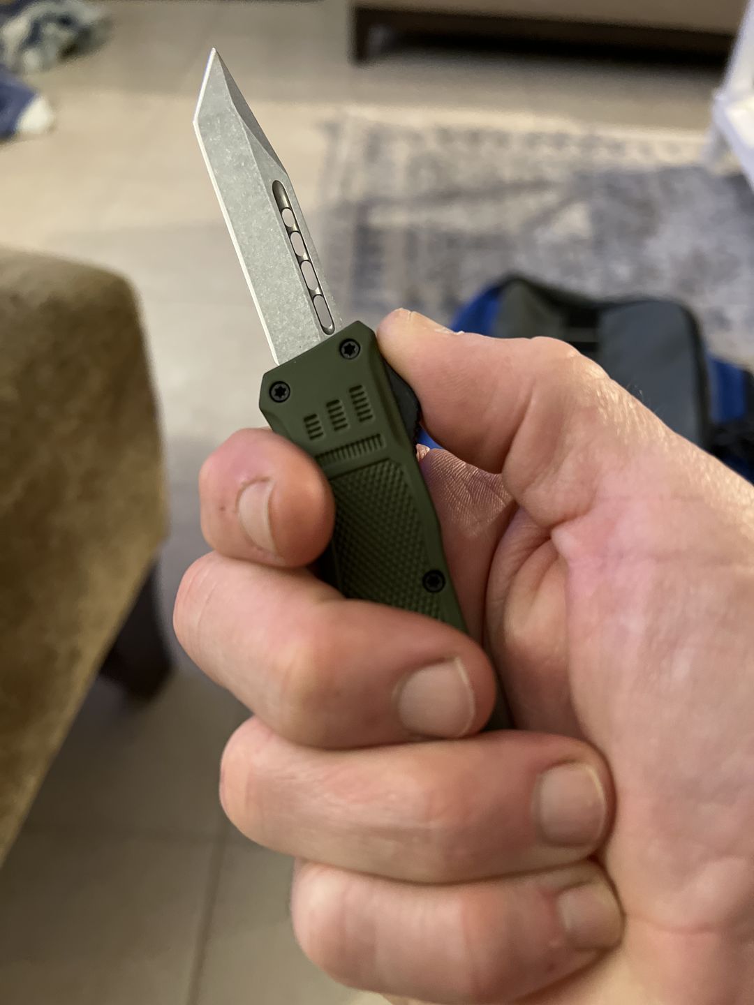 Customer photo review of Mini Green Phantom D/A OTF (Multiple Blade Styles Available)