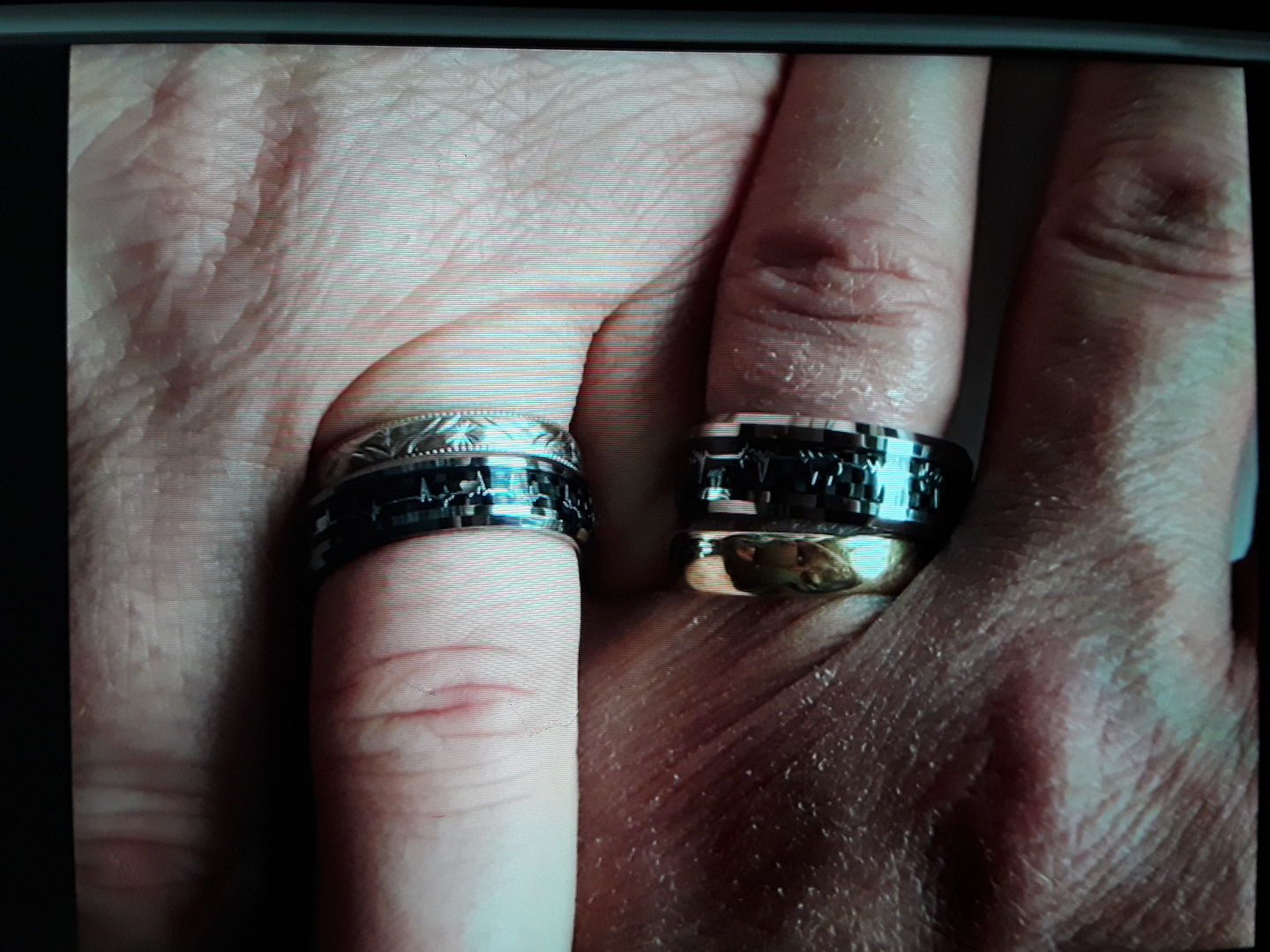 Customer photo review of The Heartbeat Wonder Ring Set