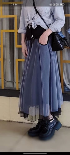 Customer photo review of French Grey fashion Patchwork Tulle Skirts Spring
