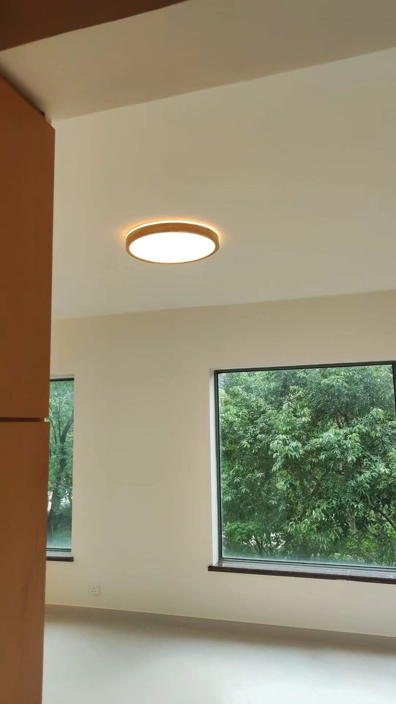 Customer photo review of Round LED Wood Flush Mount Light